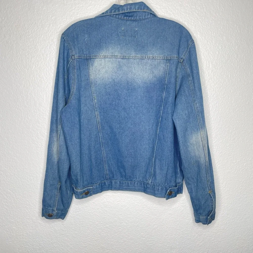 Hard Rock Hotel Casino Tampa Denim Jacket Mens Medium Blue Trucker Light Wash